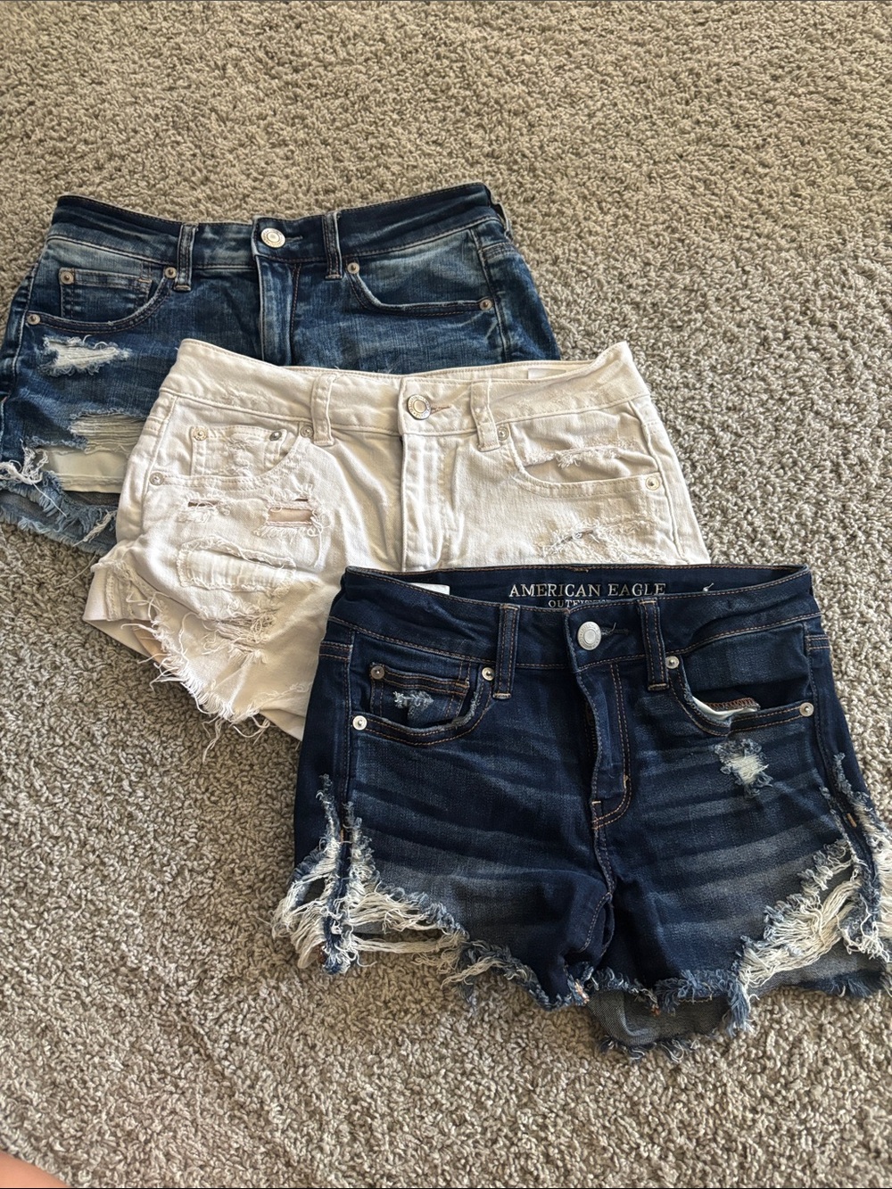 Set of 3 American Eagle Distressed Jean Shorts